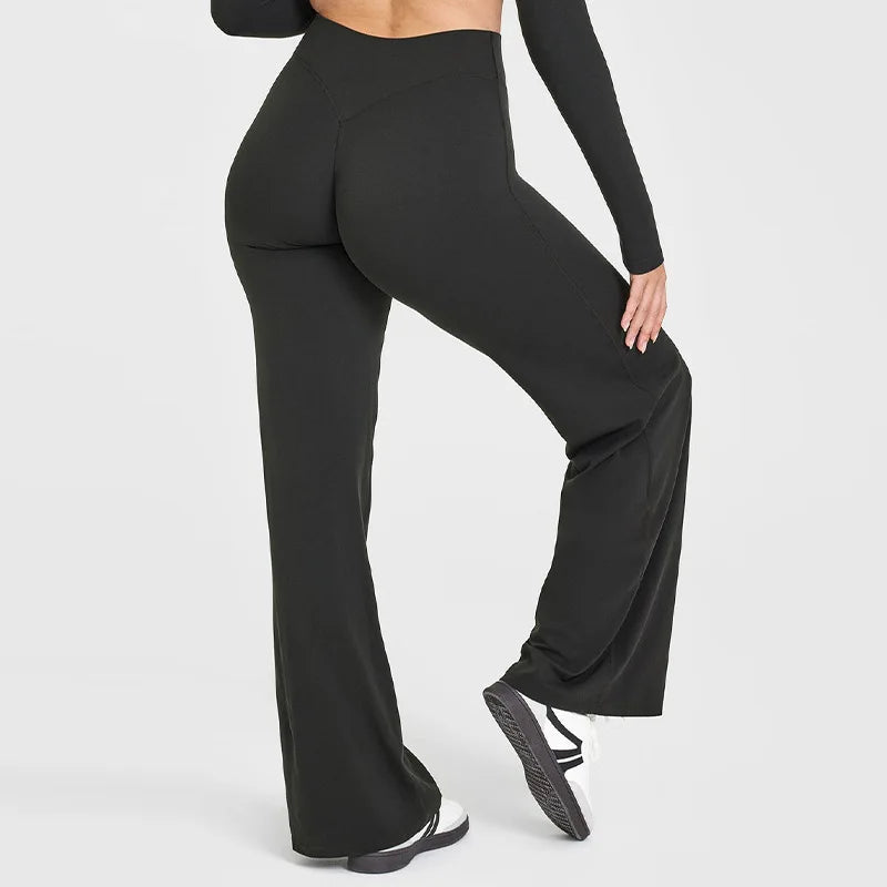 Pantalon Flare Sculptant Taille Haute – Confort & Style
